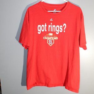 STL "Got Rings?" 2011 WS champs Large Red Tee